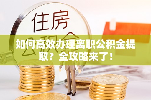 鹤岗如何高效办理离职公积金提取？全攻略来了！